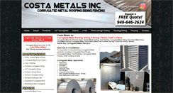Desktop Screenshot of costametals.com